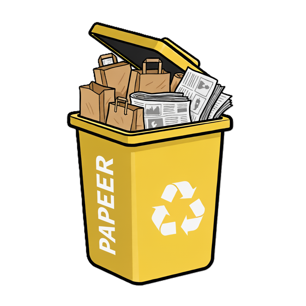 Paper recycling service icon - Paper and cardboard waste recycling